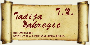 Tadija Makregić vizit kartica